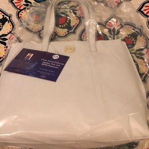 Genuine leather Joy Mangano RFID TOTE BNWT